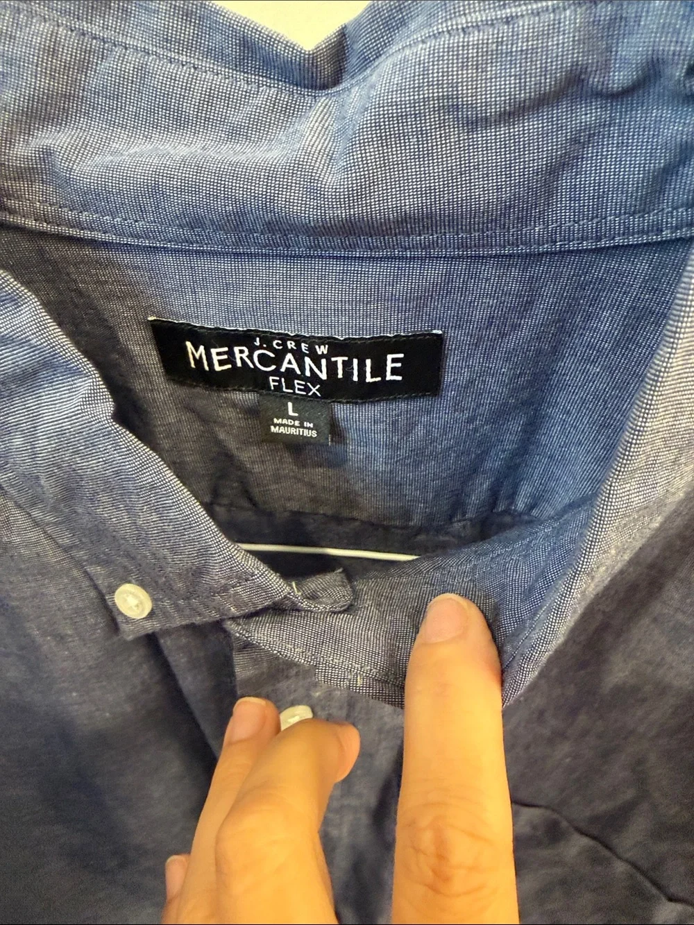 J. Crew Men's Light Blue and Navy Button-Down Shirts